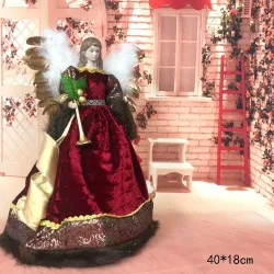 Ange souriant - poupée debout - décoration de Noël