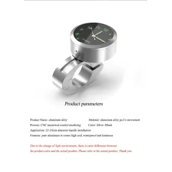 7/8" - universelle Motorrad-Lenkeruhr - wasserdicht