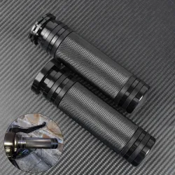 Motorrad Lenkergriffe schwarz - Aluminium - für Harley VRSC XL XR Dyna Softail / 96-07 Touring - 25mm