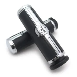 Chwyty motocyklowe - czaszka - do Harley Davidson VRSC XL XR Dyna Softail YAMAHA - 25mmRękojeści & Końcówki
