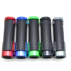 Chwyty kierownicy motocyklowe - aluminium / guma - 22mm - do Suzuki / uniwersalneRękojeści & Końcówki