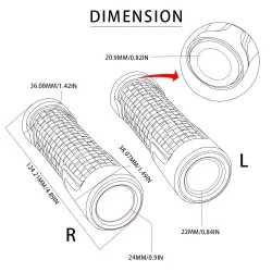Chwyty kierownicy motocyklowe - aluminium / guma - 22mm - do Suzuki / uniwersalneRękojeści & Końcówki