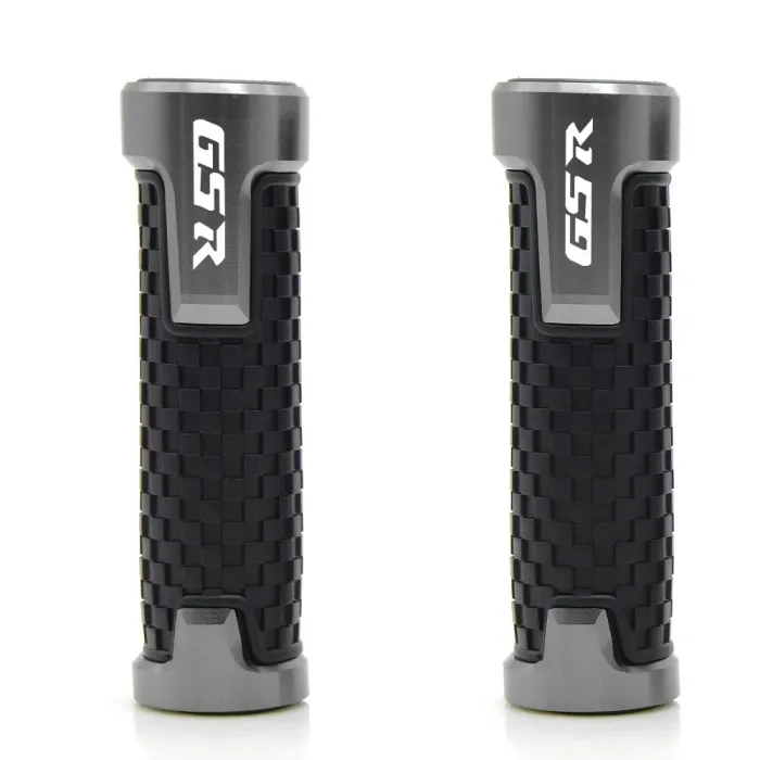 Motorradlenkergriffe - Aluminium / Gummi - 22mm - für Suzuki / universal