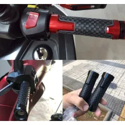 Chwyty kierownicy motocyklowe - aluminium / guma - 22mm - do Suzuki / uniwersalneRękojeści & Końcówki