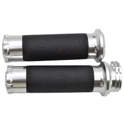 Chrom Motorrad Lenkergriffe - 25mm - für Harley Sportster / Touring / Dyna