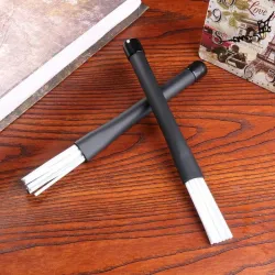 Jazz Drumsticks - Nylonbürsten - einziehbar - mit Gummigriff - 23cm - 2 Stück