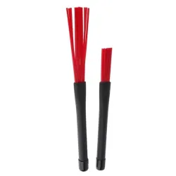 Jazz Drumsticks - Nylonbürsten - einziehbar - mit Gummigriff - 23cm - 2 Stück