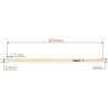 Baguettes professionnelles en bois - 5A - avec sac étanche - 14 pièces