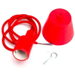 E27 - ceiling lamp holder - socket - silicone rope - 90cm
