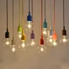E27 - ceiling lamp holder - socket - silicone rope - 90cm