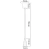 E27 - taklampshållare - sockel - silikonrep - 90cm