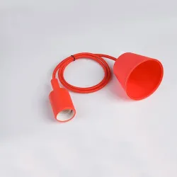 E27 - ceiling lamp holder - socket - silicone rope - 90cm