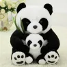 Maman panda avec un bébé panda - peluche - 25 cm