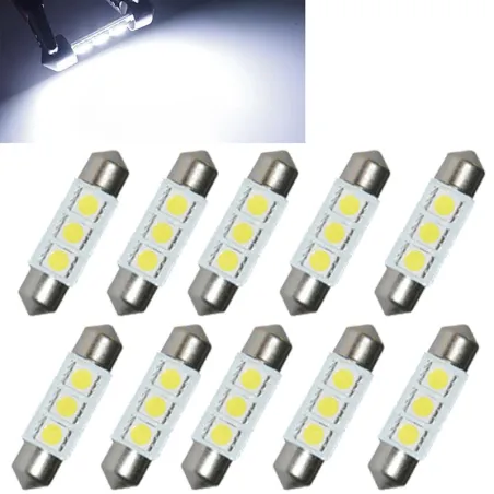 36mm LED 5050 billampa - 12V 0,9W - 10 stycken