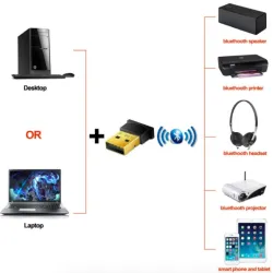 Adapter mini USB Bluetooth V4 - podwójny tryb - klucz bezprzewodowySieć