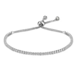 Elegant bracelet - with cubic zirconia - adjustable