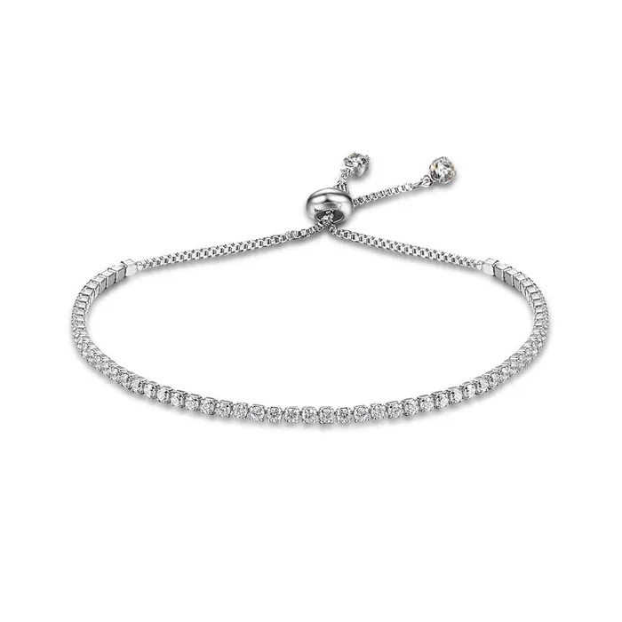 Elegant bracelet - with cubic zirconia - adjustable