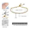 Elegant bracelet - with cubic zirconia - adjustable