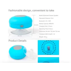 Mini Bluetooth speaker - waterdicht - met zuignapBluetooth Luidsprekers
