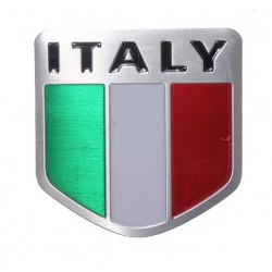 Bandiera italiana - Stemma Italia - adesivo in metallo per auto