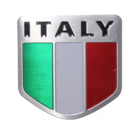 Italiensk flagga - Italien emblem - metall bil klistermärke