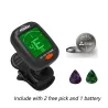 AROMA - Gitarren- / Ukulele-Tuner - elektronisch - aufsteckbar - 360 Grad drehbar - mit 5 Stimmmodellen