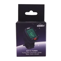 AROMA - gitaar / ukelele tuner - elektronisch - clip-on - 360 graden draaibaar - met 5 stemmodellenGitaar