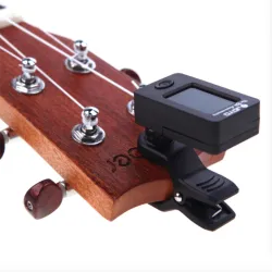 Uniwersalny tuner gitarowy - klip cyfrowy - obrotowy - wbudowana bateriaGitary