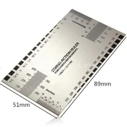 GuitarrasGuitar measuring ruler - string conversion chart - stainless steel