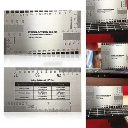 GuitarrasGuitar measuring ruler - string conversion chart - stainless steel