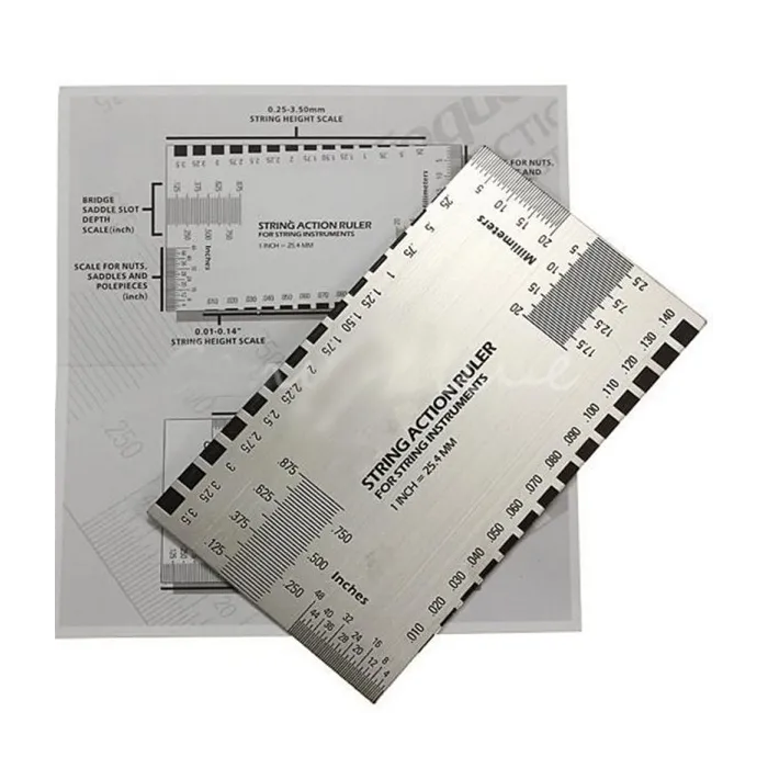 GuitarrasGuitar measuring ruler - string conversion chart - stainless steel