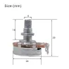 GuitarrasGuitar potentiometer - full size - 18mm split shaft - A500K / B500K / A250K / B250K - 2 pieces