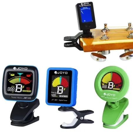 Mini tuner cyfrowy - LCD - obrotowy klips - na gitarę / skrzypce / ukuleleGitary