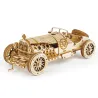 Holzbausteine - Selbstmontage - fahrbarer Dampfzug / Auto / Jeep / LKW