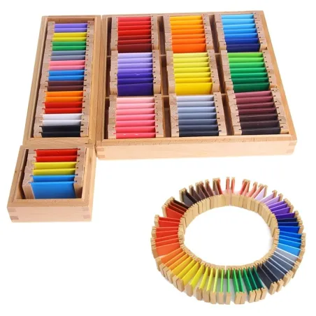 Learning colors - wood puzzle - educational toy