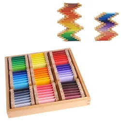 Learning colors - wood puzzle - educational toy