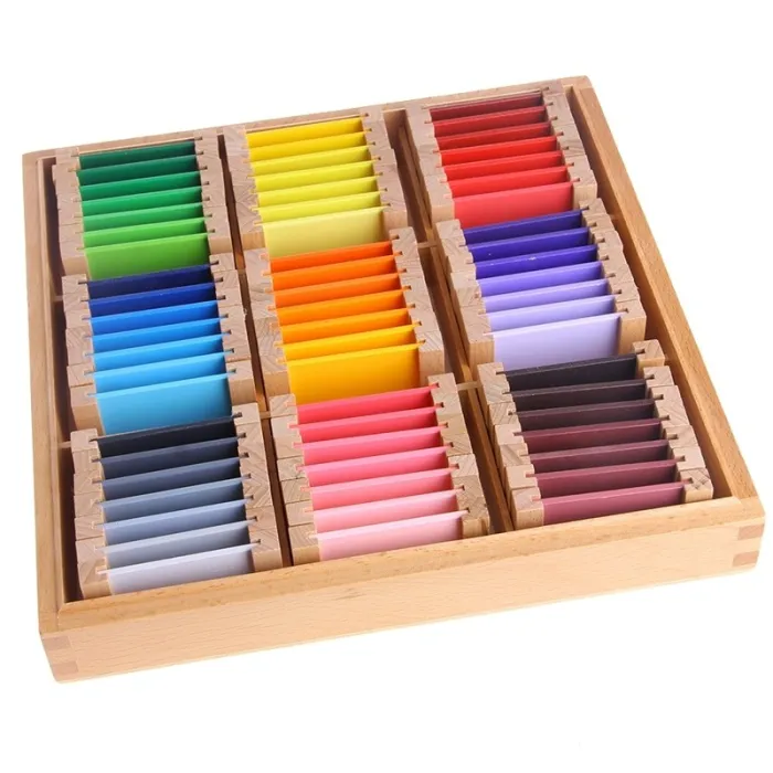 Learning colors - wood puzzle - educational toy