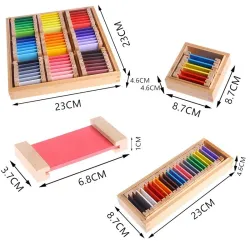 Learning colors - wood puzzle - educational toy