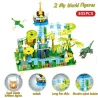 Marble race - with light - electric maze ball - building blocks - Jurassic dinosaur park / jungle world - toy