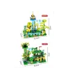 Marble race - with light - electric maze ball - building blocks - Jurassic dinosaur park / jungle world - toy