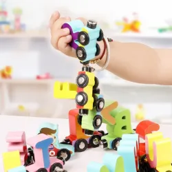Magnetische Züge / Autos mit Buchstaben / Zahlen / Insekten - Holz - Lernspielzeug