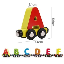 Magnetische Züge / Autos mit Buchstaben / Zahlen / Insekten - Holz - Lernspielzeug