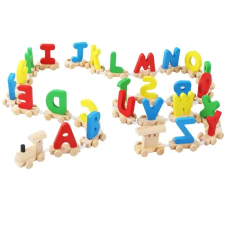 De maderaMini wooden train with alphabet - educational toy