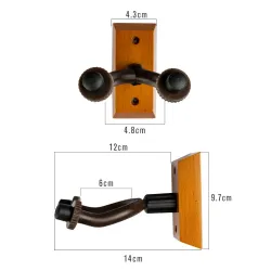 Guitar hanger - hook - adjustable - wall mounted