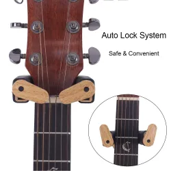 Gitarrenaufhänger - Haken - mit automatischer Verriegelung - Wandmontage
