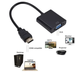 Kabel HD 1080P HDMI do VGA - przejściówka - konwerter z zasilaczem audioKable