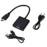 HD 1080P HDMI-zu-VGA-Kabel - Adapter - Konverter mit Audio-Netzteil
