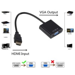 CablesHD 1080P HDMI a VGA - adaptador - convertidor digital a analógico - cable