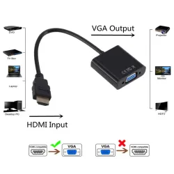 HD 1080P HDMI naar VGA - adapter - digitaal naar analoog converter - kabelKabels