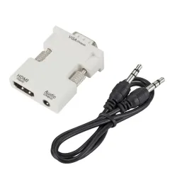 HDMI-compatible to VGA adapter - audio cable - 3.5mm - 1080P